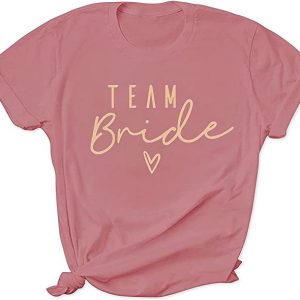 T-Shirt rosa Team Bride